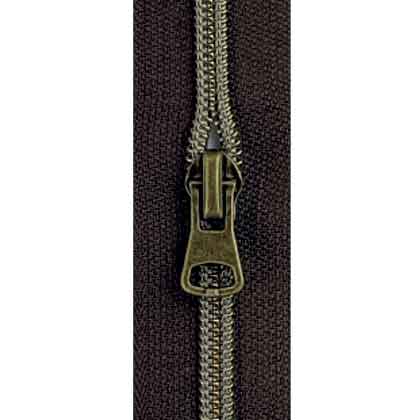 Fermeture glissière spirale marron (335)