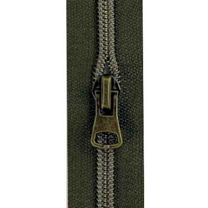 Fermeture glissière spirale vert militaire (733)