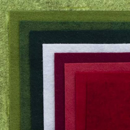 Assortiment de feutrine C\'est Noël 15x15cm.