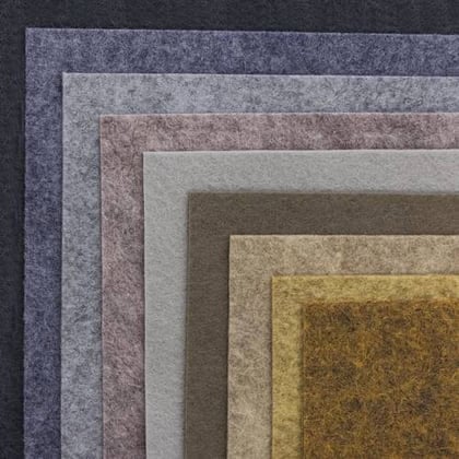 Assortiment de feutrine Mineral 15x15cm.