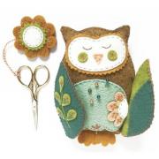 Kit Feutrine Chouette pique épingle et ciseaux