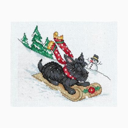 Sledding Scottie