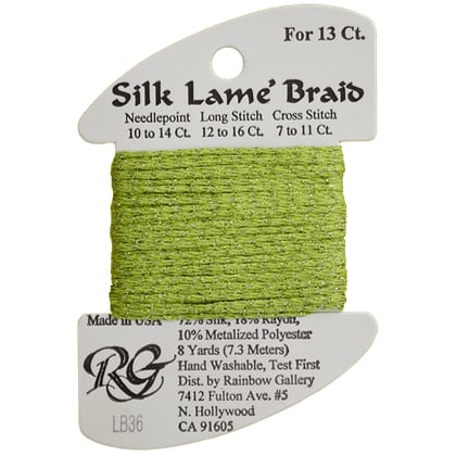 Silk Lame\' Braid - LB36 Chartreuse