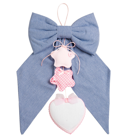 Ornement Naissance - Pois 3D - Rose