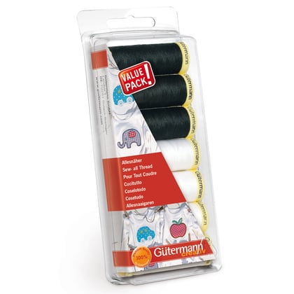 Set de fils Pour Tout Coudre - Noir et blanc