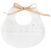 Bavoir Tartan - Pois 3D Flocon - Tourterelle