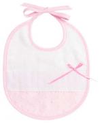 Bavoir Tartan - Pois 3D Rayures - Rose