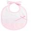 Bavoir Tartan - Pois 3D Rayures - Rose
