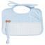 Bavoir Rectangulaire - Pois 3D - Porte-tétine - Bleue Ciel
