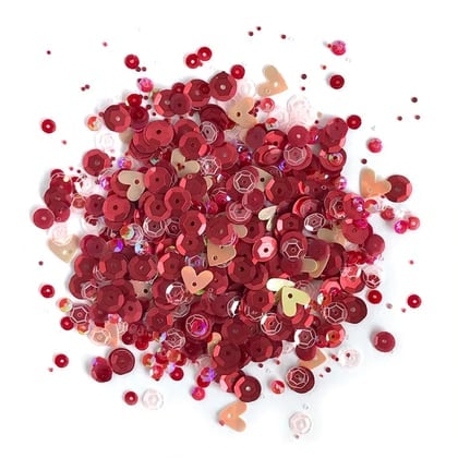 Sequins et boutons en boite - My Valentine
