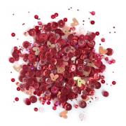 Sequins et boutons en boite - My Valentine