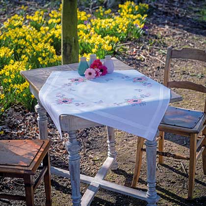 Centre de table - Fleurs pastel