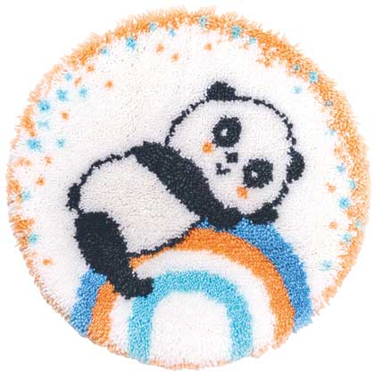 Paillasson - Panda en arc-en-ciel