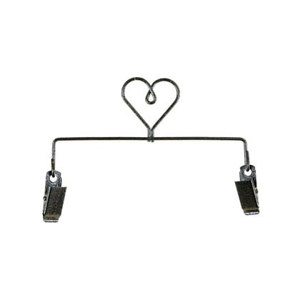 Support à broder fini - Heart Charcoal 6\"