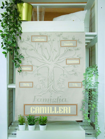 Serviette - Arbre - Tourterelle