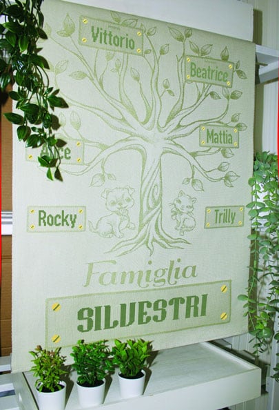 Serviette - Arbre - olive verte