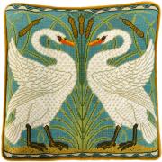 Coussin - Swan, Rush And Iris