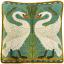 Coussin - Swan, Rush And Iris