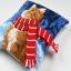 Coussin : Chat avec écharpe