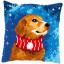 Coussin : Chien avec écharpe