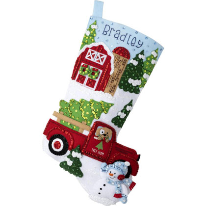 Chaussette Christmas At The Farm