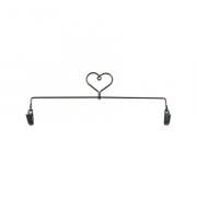 Support à broder fini - Heart Charcoal 12"