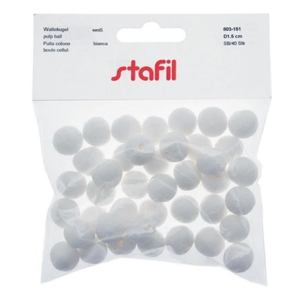 Balles d\'ouate: 15mm.