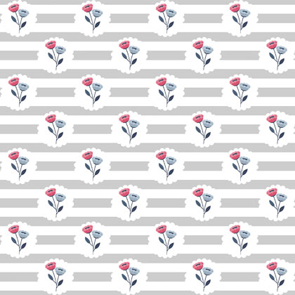 Mini Flowers with stripes