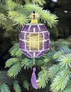 Décoration "Lanternes colorées" - Violet foncé