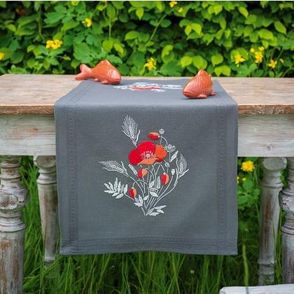 Chemin de table - Coquelicots