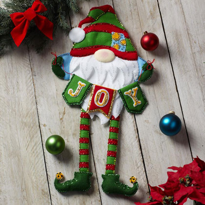Joyful Gnome - Kit déco en feutrine