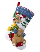 Chaussette Sledding Bears