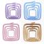 Cadre rectangulaire en plastique - 14,5x16,5