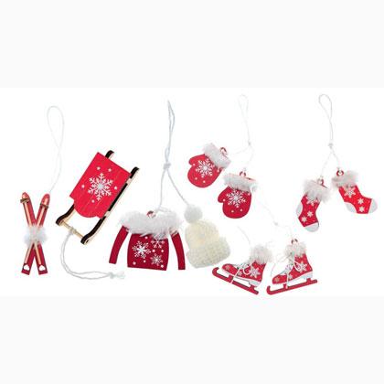 Mini déco d\'hiver - Rouge
