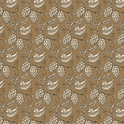 Country French - Motif végétal en marron