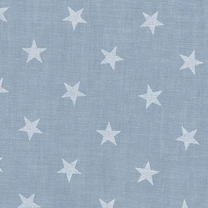 Classiques Chambray: Stars Denim 45x110cm.