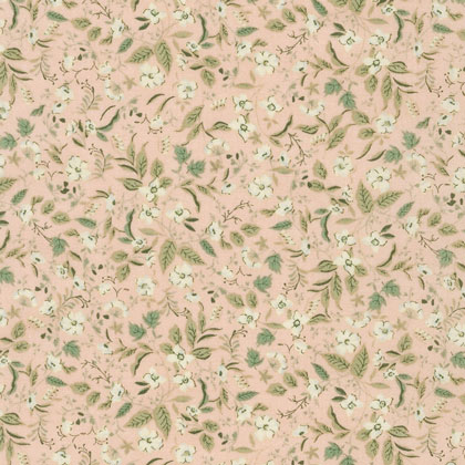 Petite Nostalgia Lawn: Fleurs on Pink 45x110cm.