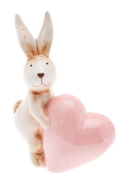 Lapin au coeur rose