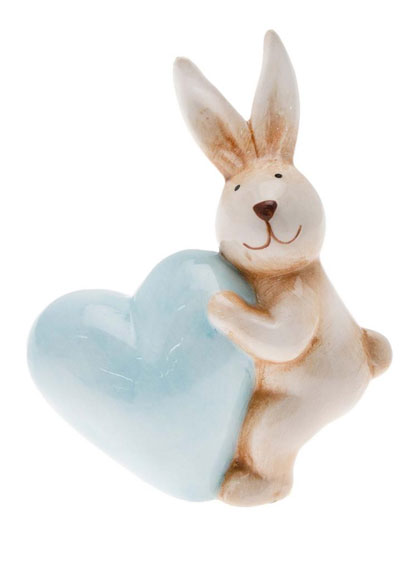 Lapin au coeur bleu
