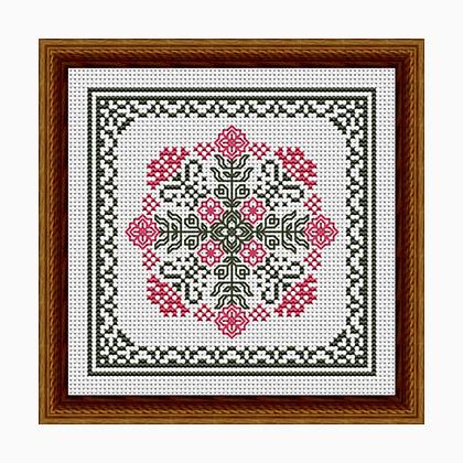 January Hearts Square With Pink Carnations