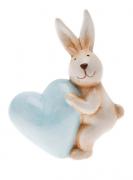 Lapin au coeur bleu