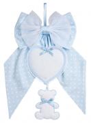 Ornement Naissance - Pois Baby Bear - Bleu Ciel