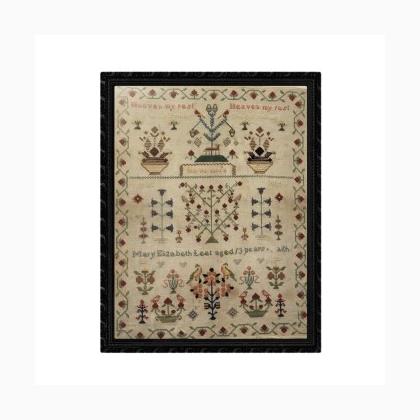 Mary Elizabeth Leet 1865 Sampler