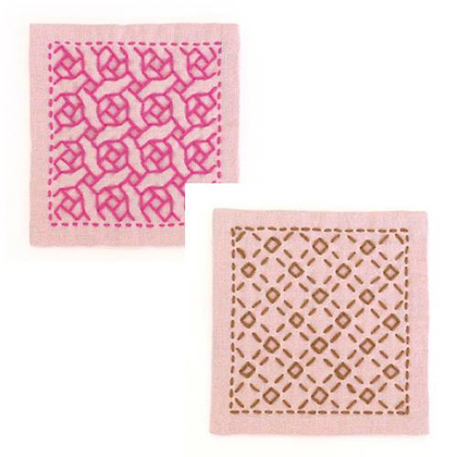 Kit Sashiko Olympus - Rose et marron