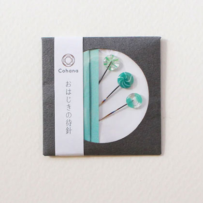 Ohajiki Sewing Pins - Vert