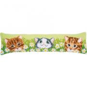Bas de Porte - Chats parmi les marguerites