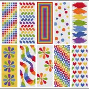 10 Rainbow bookmarks