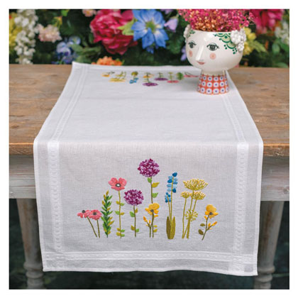 Chemin de table - Fleurs de printemps