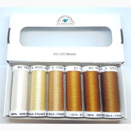 Soie 1003 - Pack 6 nuances - Marron