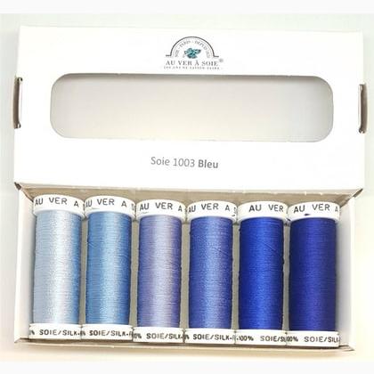 Soie 1003 - Pack 6 nuances - Bleu